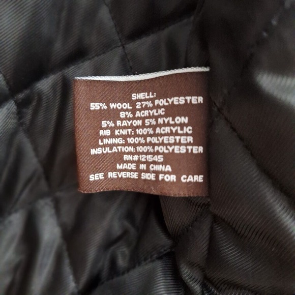 Michael Kors Womens Zip Wool Blend Coat XL Solid Black Flap Pockets Jacket - Picture 9 of 9